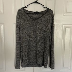 Sporty gray woman’s top long sleeve ladies top size medium